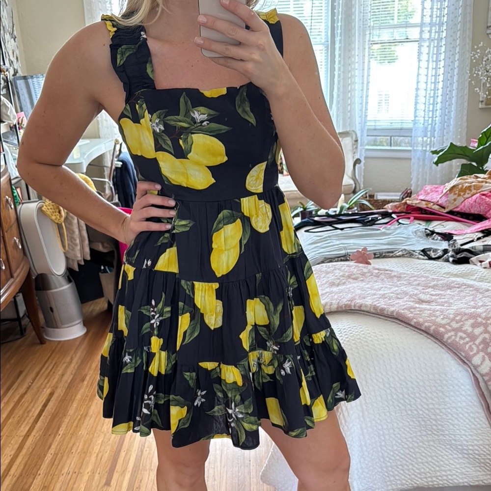 Aqua Yellow and Green Sleeveless Sundress